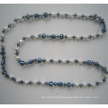 Long Freshwater Pearl&Crystal Necklace, Fashion Jewelry